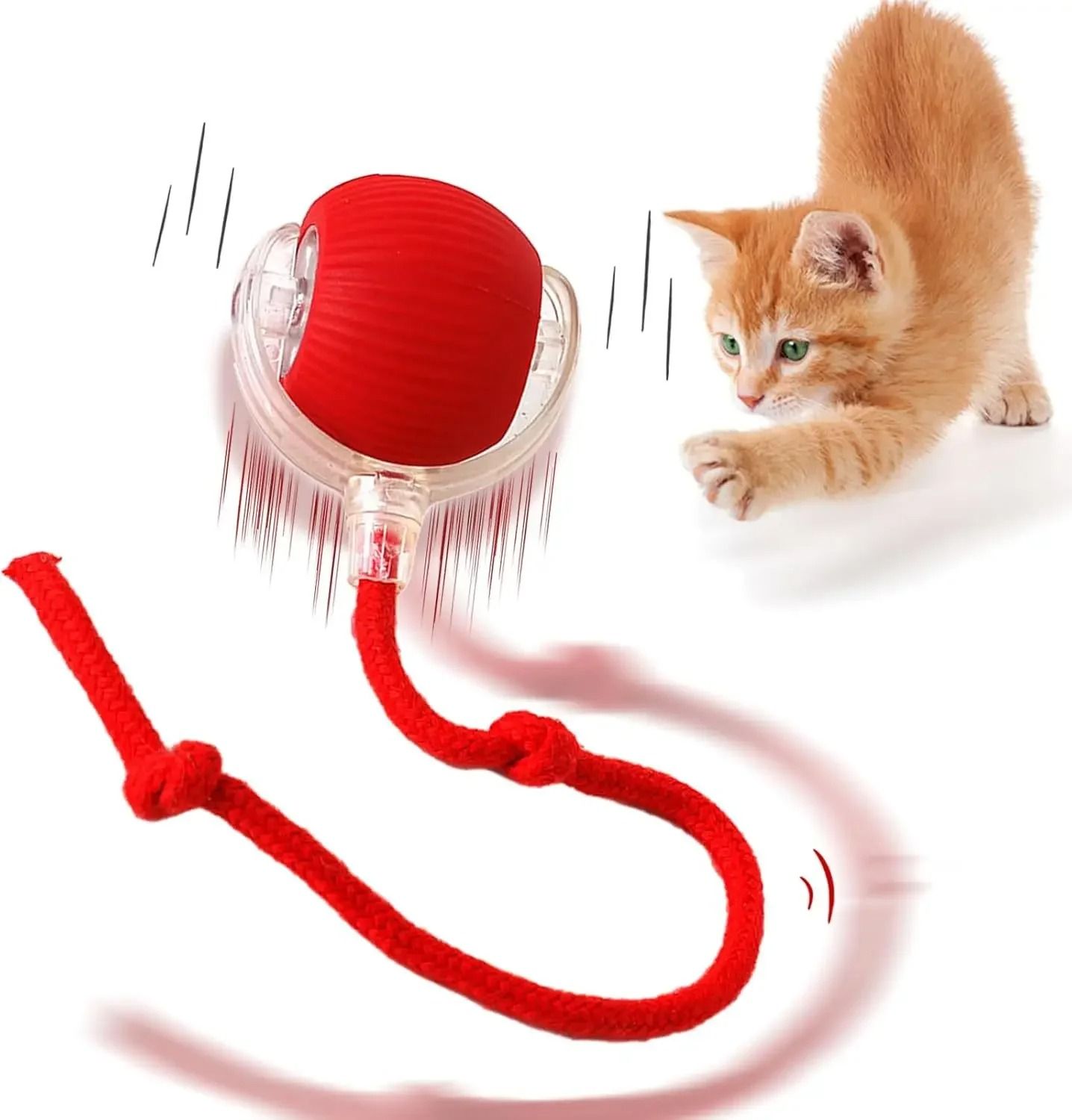 Automatic Rolling Ball Interactive Pet Toy for Cats and Small Dogs