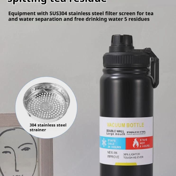 Premium Stainless Steel Thermos Water Bottle Double-Walled Vacuum Flask for Hot & Cold Drinks Gym & Travel Essential