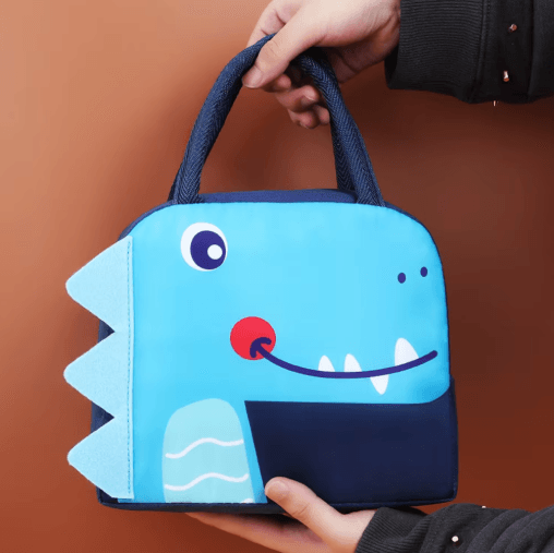 3D Cartoon Bento Lunch Bag Insulated Canvas Handbag with Ice Pack Space