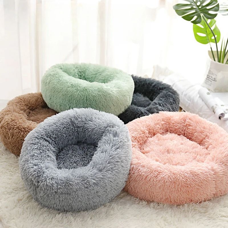 Plush Pet Nest Round Cat Dog Bed