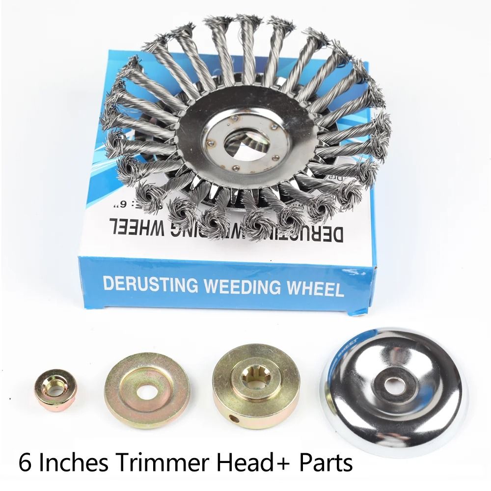 Steel Wire Wheel Weed Brush Cutter Head 6 8 Inch