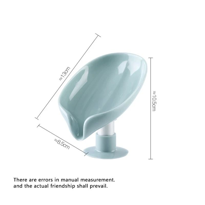 Leaf Shape Soap Holder with Suction Cup Sponge Dish Rack