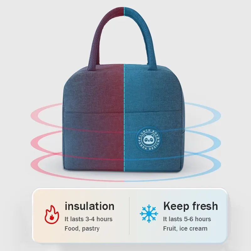 Insulated Canvas Lunch Tote Bag