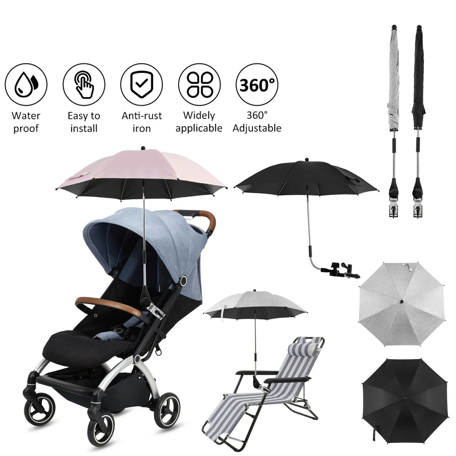 Universal Baby Stroller Sunshade Umbrella