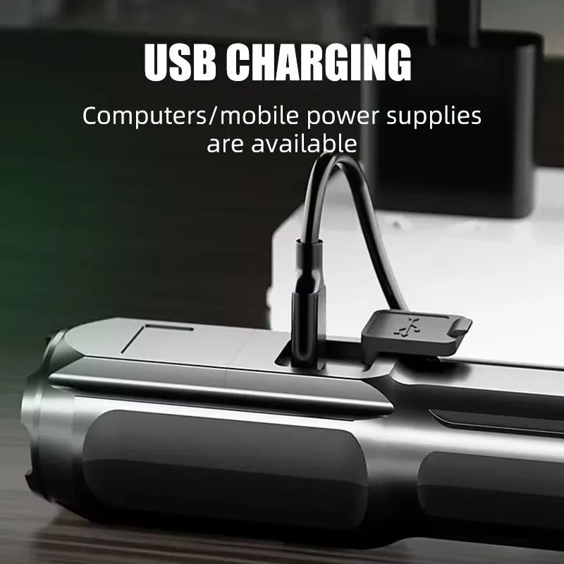 Rechargeable Waterproof Tactical LED Flashlight with Zoom