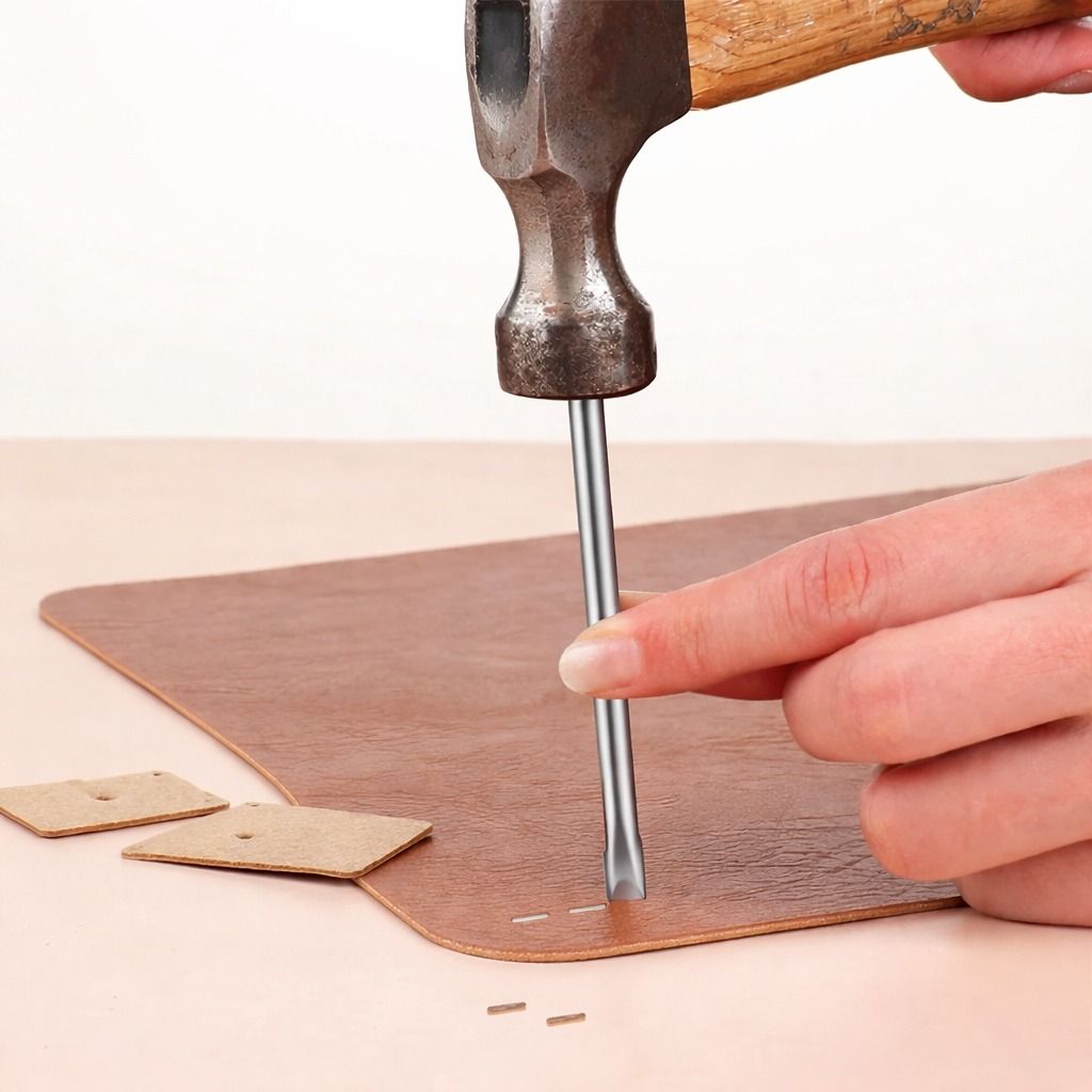 Leather Punch Set, Heavy Duty Oval Shape Punches, Precision Hole Punch Tool