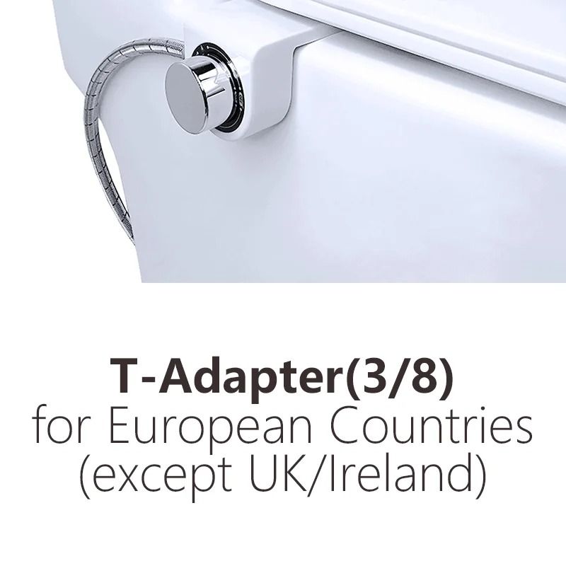 Toilet Bidet Seat Attachment with Dual Nozzles Non Electric Spray