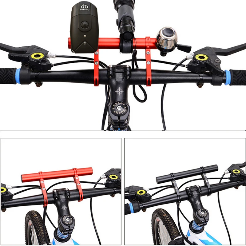 MTB Handlebar Extension, Bicycle Headlight Bracket, Road Bike Extender, Mountain Handlebar Rack Parts
