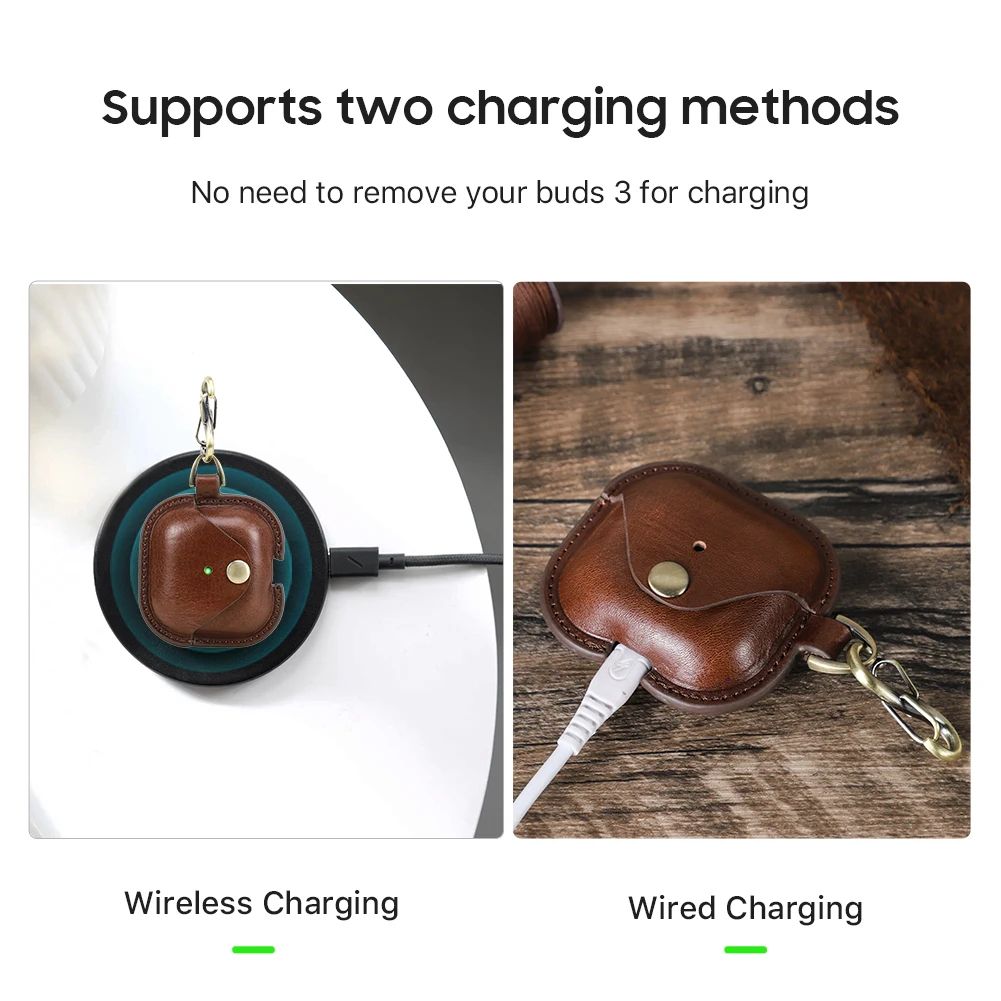 Premium AirPods 4 leather case in Genuine Leather Protective Cover