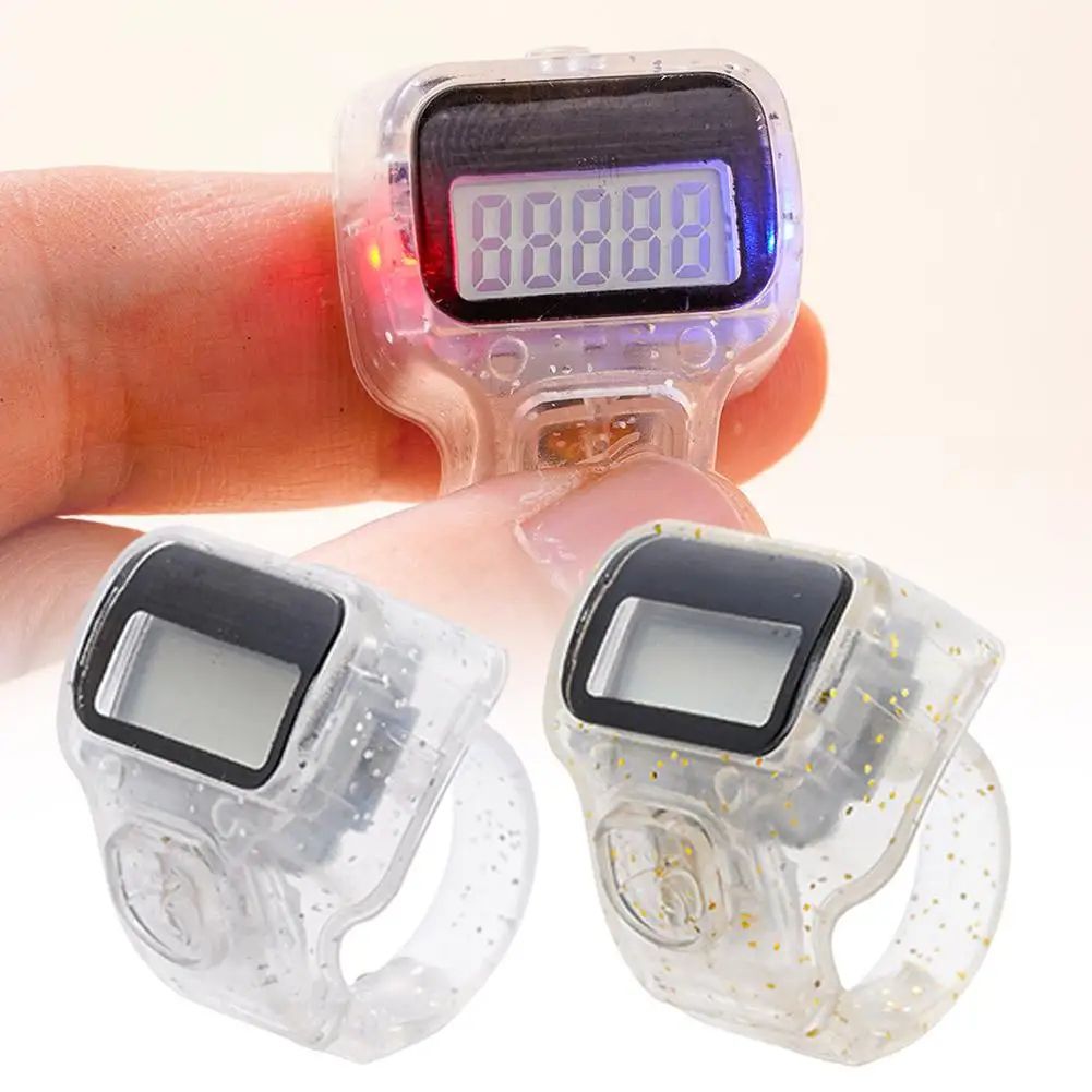 Mini Digital Finger Counter Clicker – 5-Digit Hand Tally Counter with Reset Button for Easy Counting