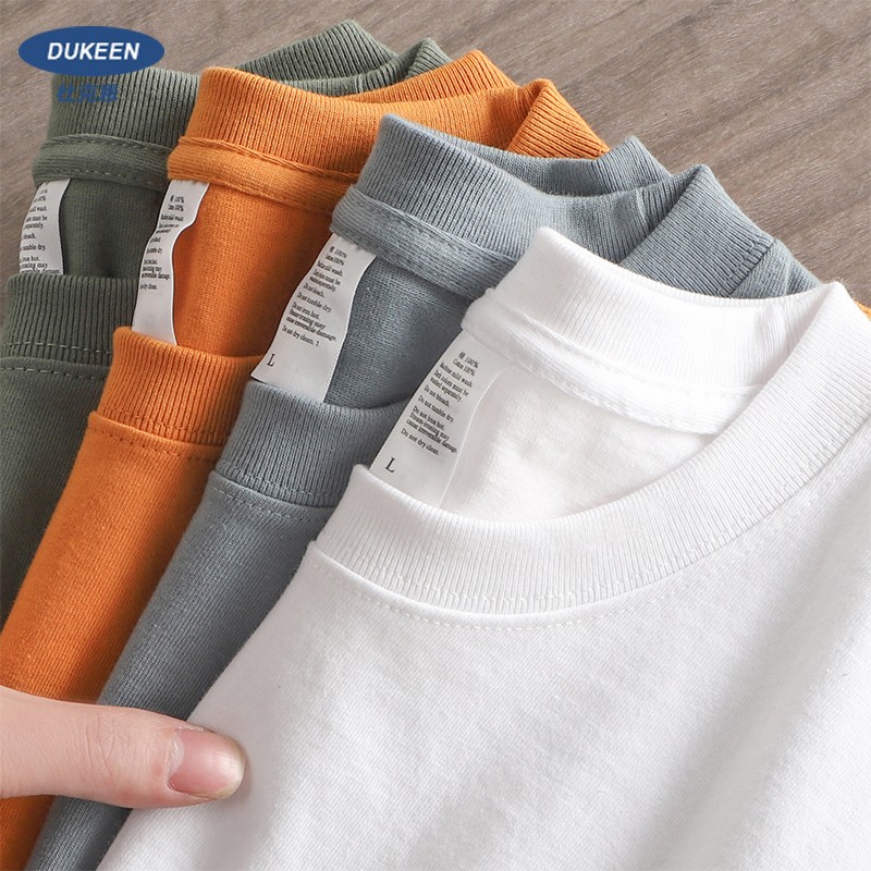 Oversized Cotton T-Shirt for Men  Casual Summer Solid Color Short Sleeve Tee