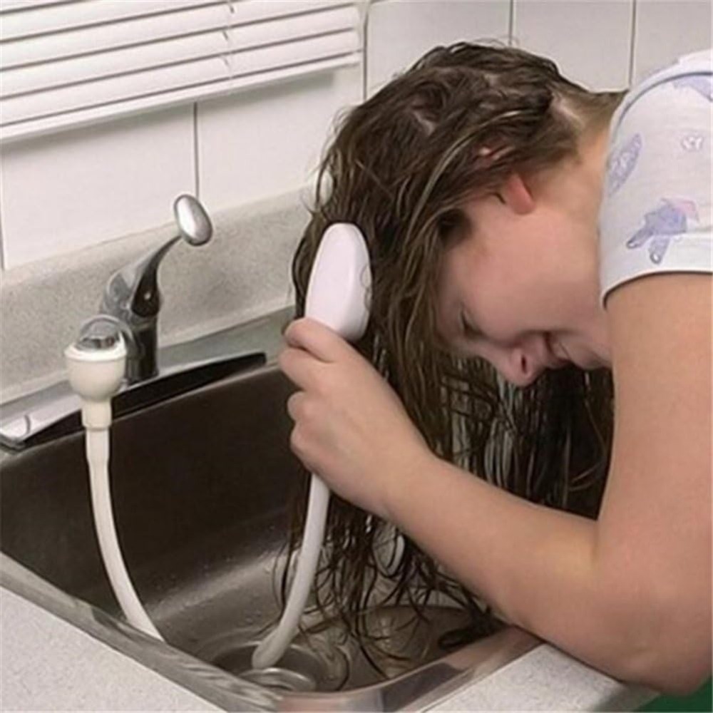 Portable Sink Hose Attachment Faucet Sprayer for Pet Bathing and Hair Washing