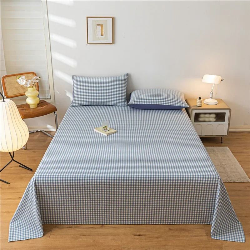 CozyGrid Soft Grid Bed Sheet for Bedroom and Guestroom