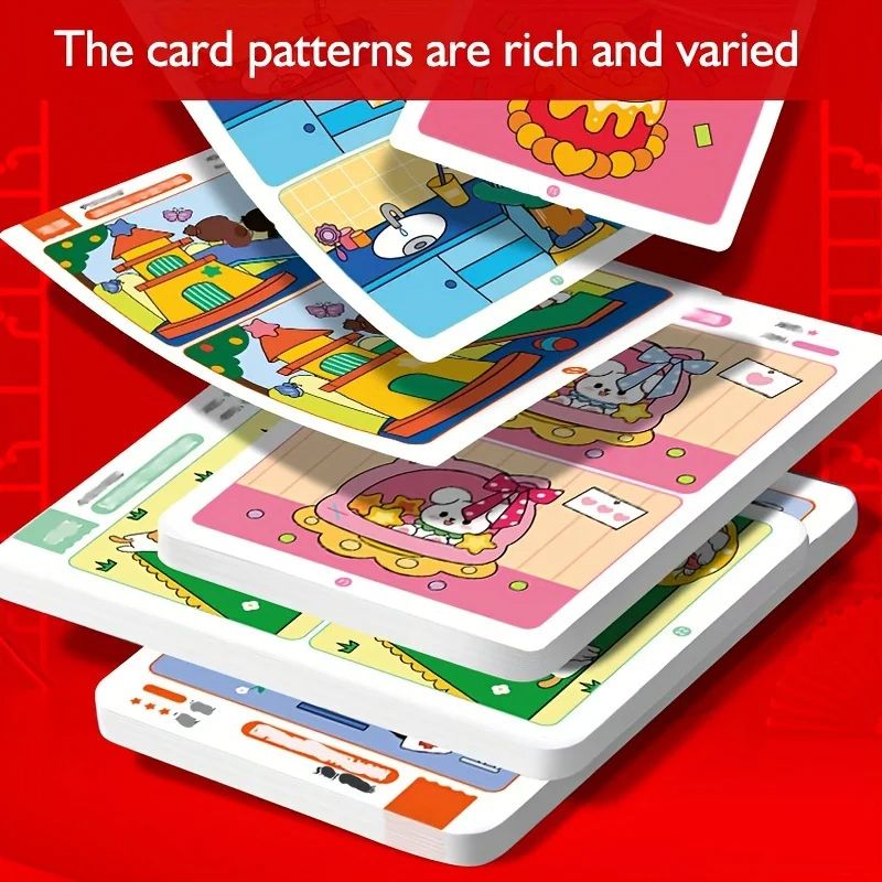 Educational Fault-Finding Game for Kids, Reusable Wipe-Clean Activity Book to Boost Focus & Attention Skills