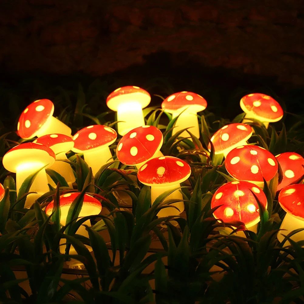 Mushroom LED Fairy Lights USB/Battery Powered String Light for Christmas Party Decor, Holiday Gift Fairy Atmosphere