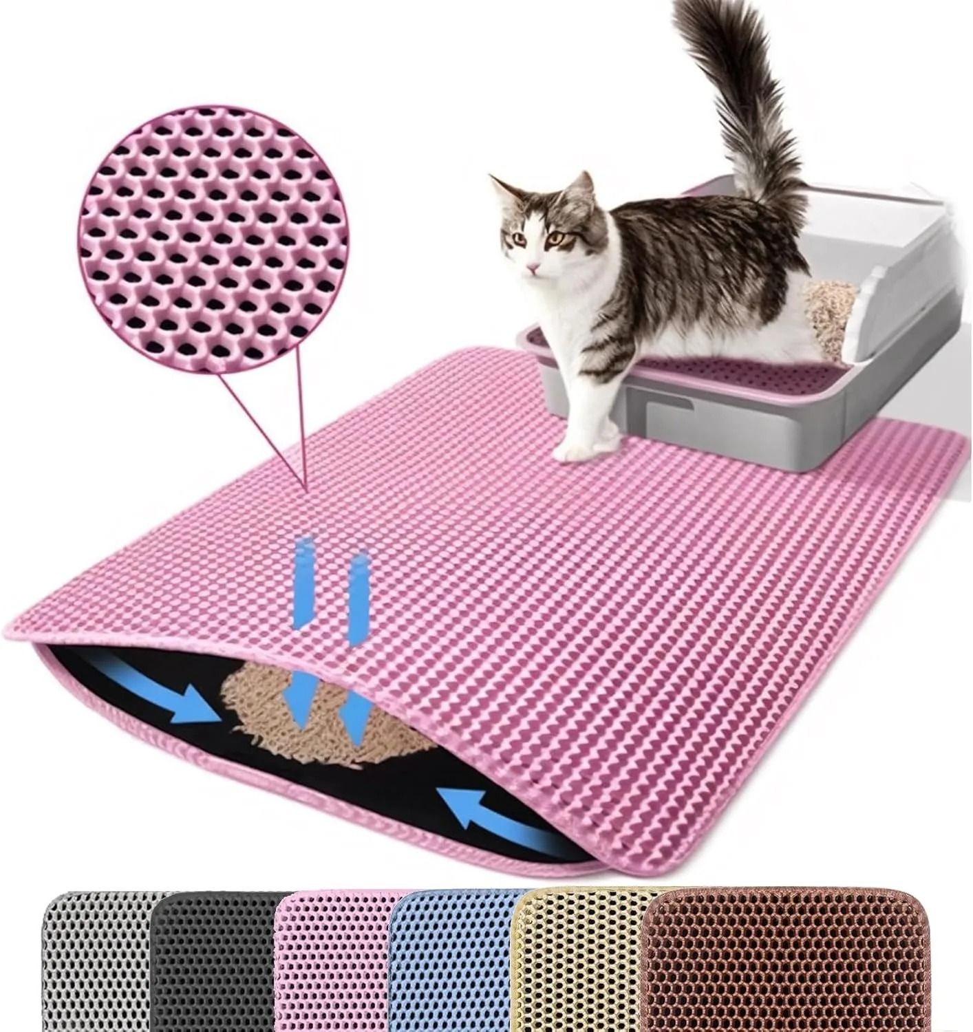 Waterproof Non Slip Cat Litter Mat