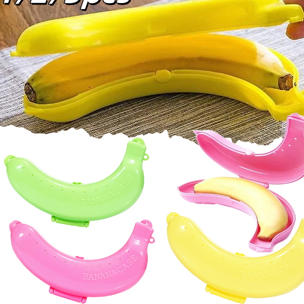 Portable Banana Save Case Box Flexible Travel Outdoor Storage Fresh Plastic Banana Shape