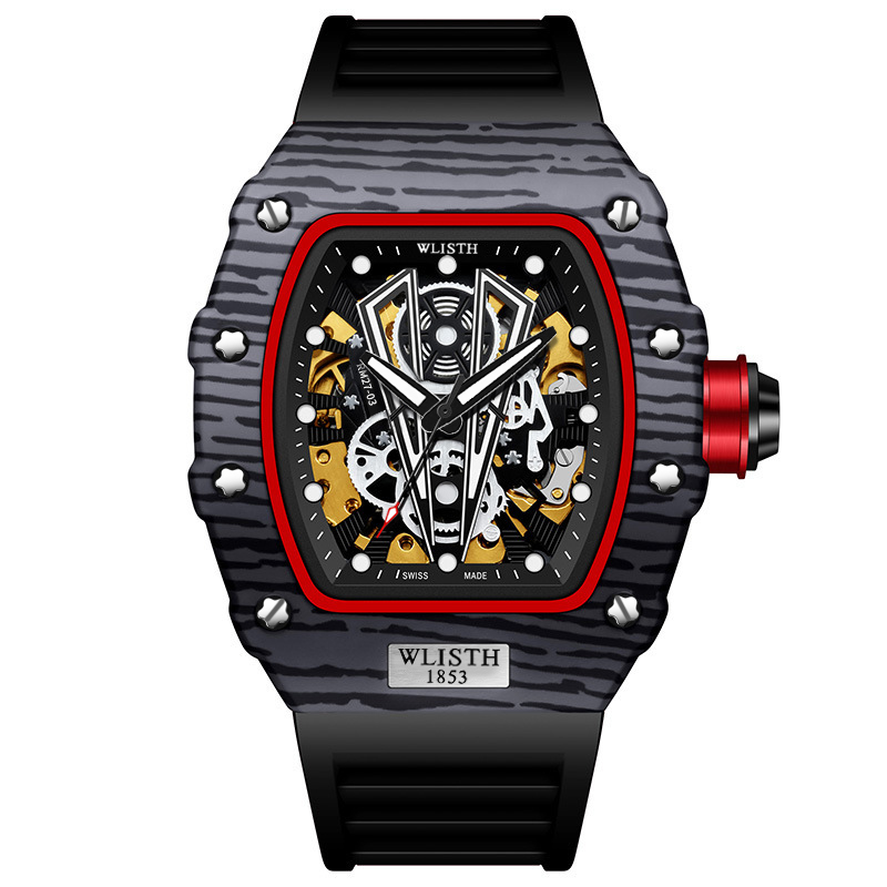 Business Men's Mechanical Watch, Waterproof Luminous Barrel Design