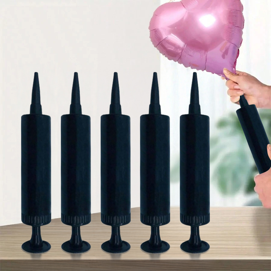 Hand Push Balloon Inflator Pump with Balloon Glue Dots for Wedding and Birthday Party Decoration Accessories
