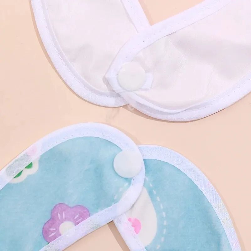 Ultra Soft Waterproof Baby Bib Set with Snap Closure