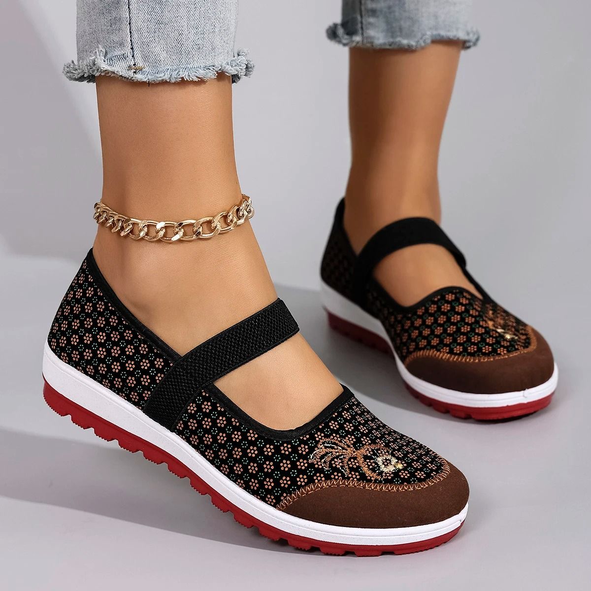 Womens Comfortable Casual Slip-On Shoes with Soft Soles
