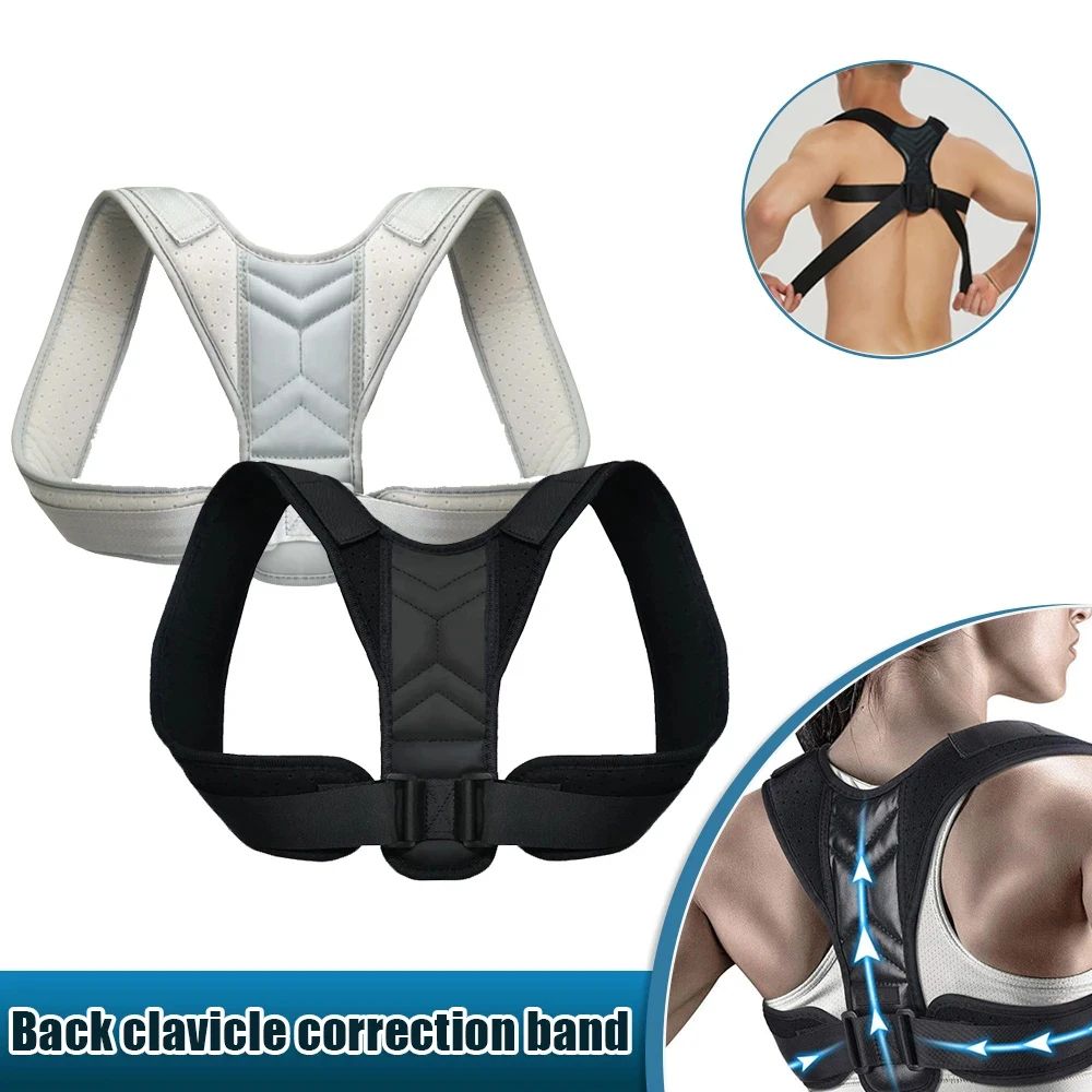 Adjustable Back Posture Corrector Brace – Shoulder Support & Neck Alignment Belt for Men & Women