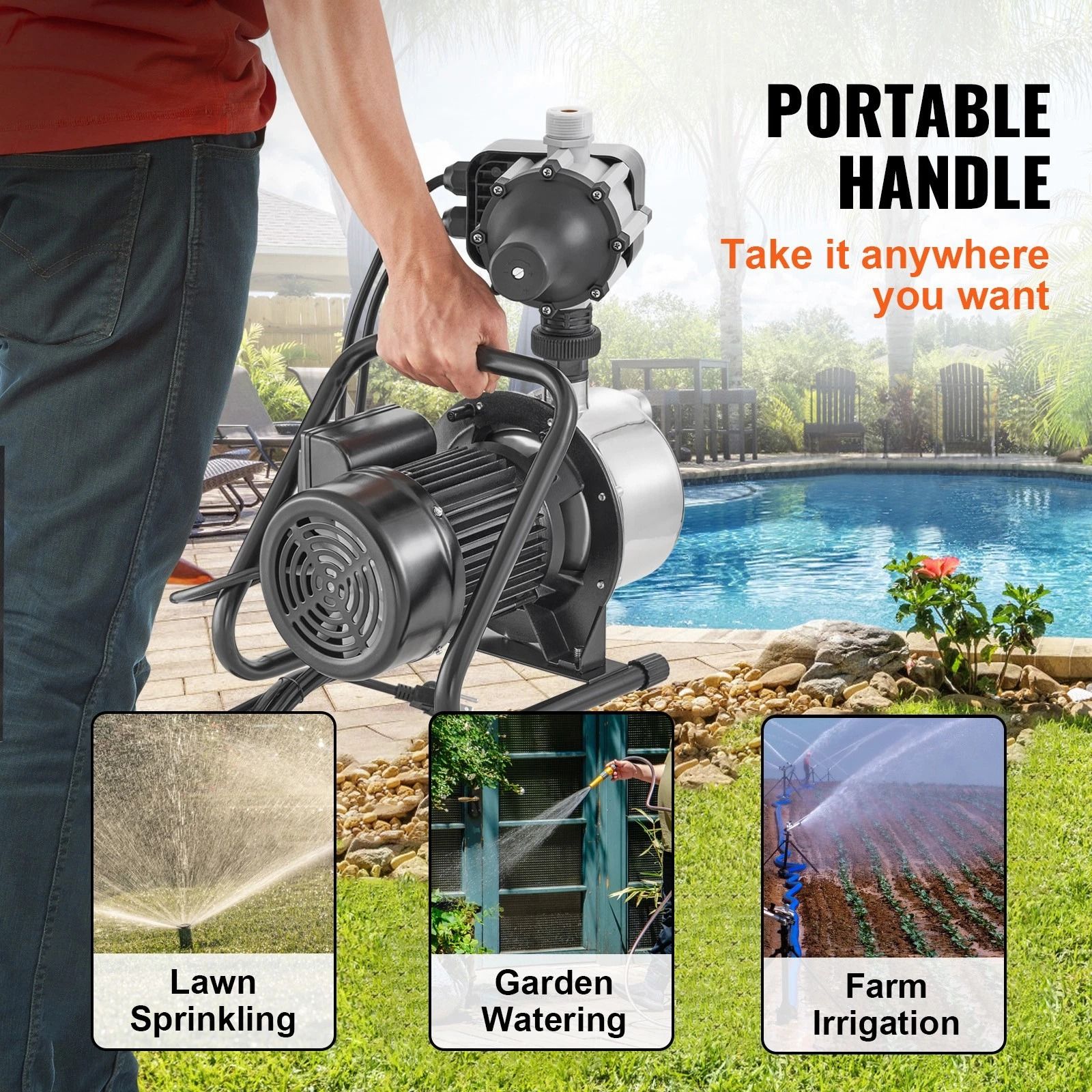 Shallow Well Jet Pump with Auto Controller Lift