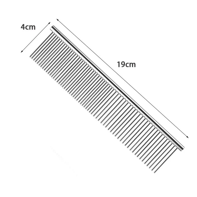 Stainless Steel Pet Grooming Comb: Remove Pet Hair Easily