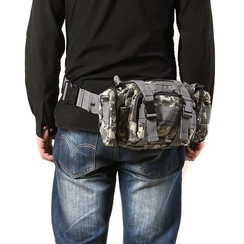 Hiking Waist Bag, Outdoor Camping Chest Pack, Multifunction Hunting Pouch for Men and Women