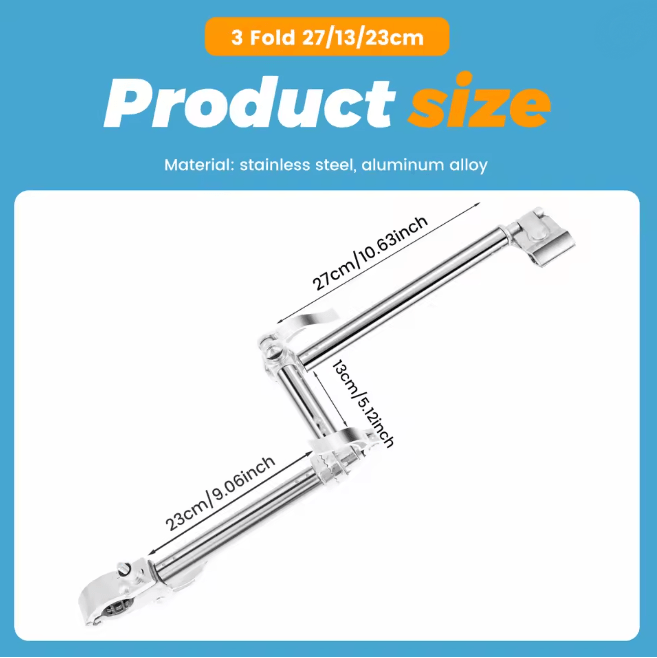 Adjustable Stroller Umbrella Mount Holder Stainless Steel Clip Stand