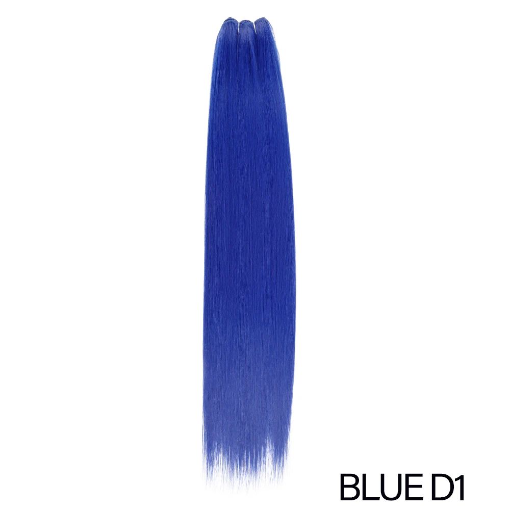 32-Inch Ombre Straight Synthetic Hair Bundles, 200g Heat-Style Weft Extensions (Highlights & Grey Options)