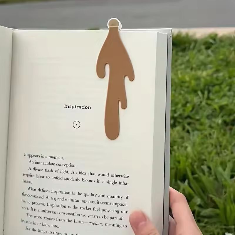 Creative PU-Leather Coffee Cup Bookmark - Fun Reading Gift for Book & Coffee Lovers