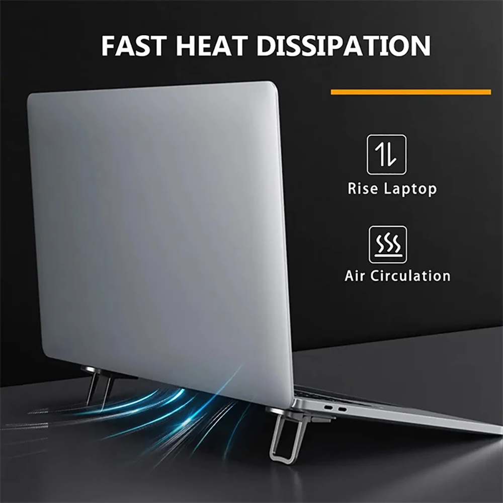 Portable Adjustable Laptop Stand Foldable Desktop Notebook Holder with Non-slip Cooling Bracket