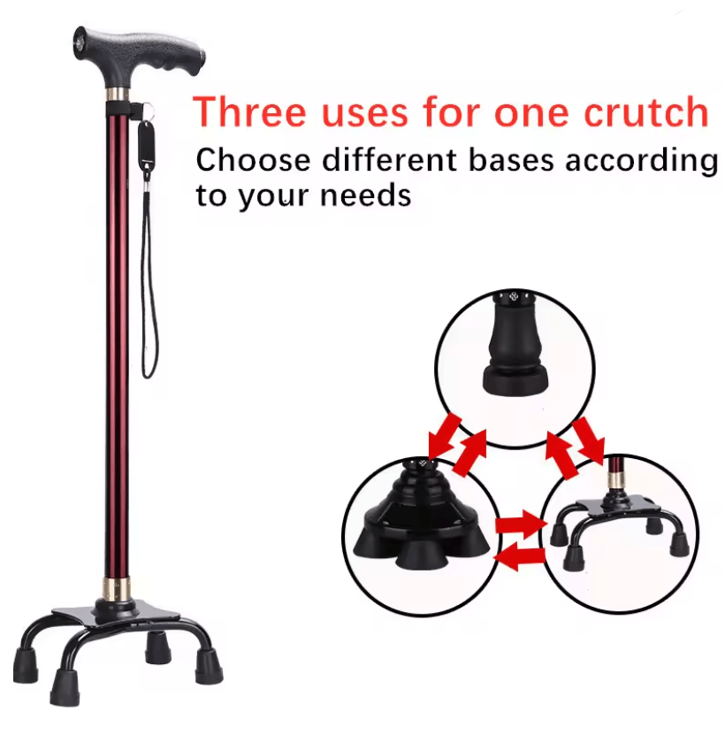 SureStep Retractable Aluminum Walking Cane with LED Light and Non Slip Base