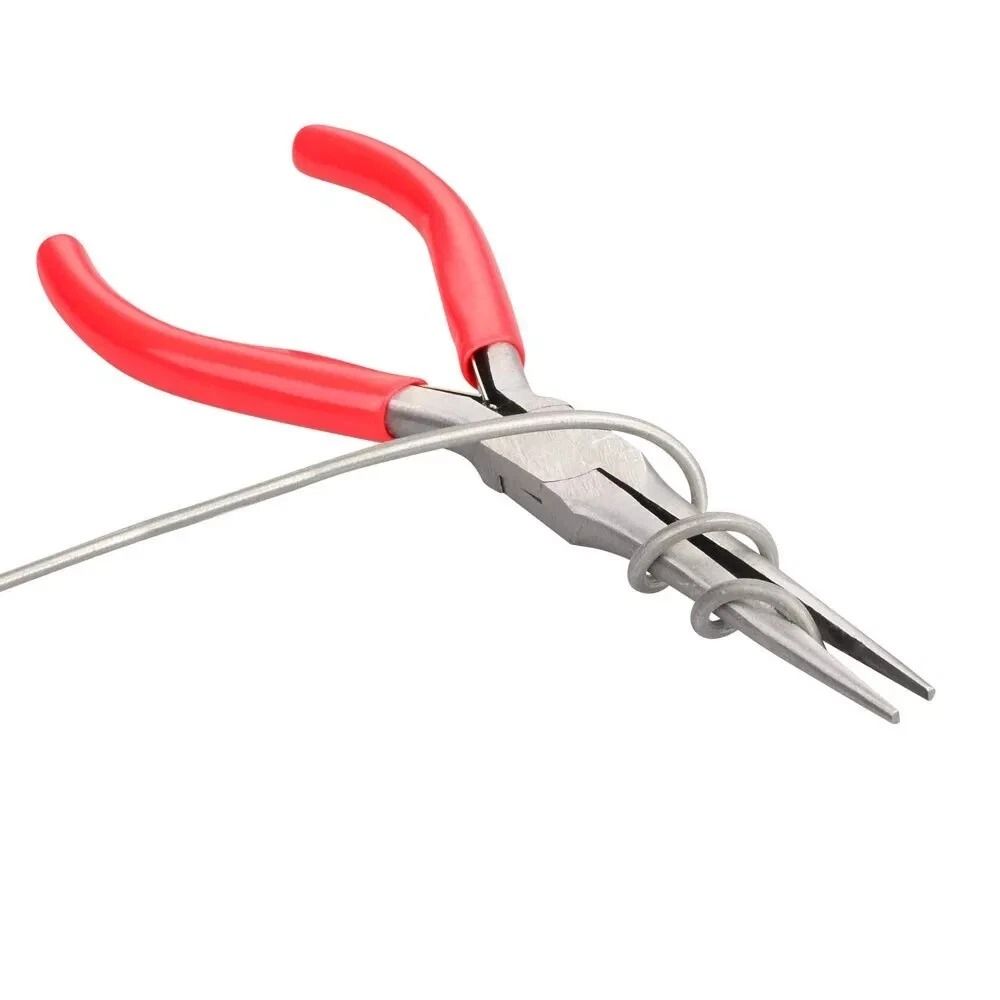 Precision Red Extra Long Needle Nose Pliers, Plier Repair Tool for Beading