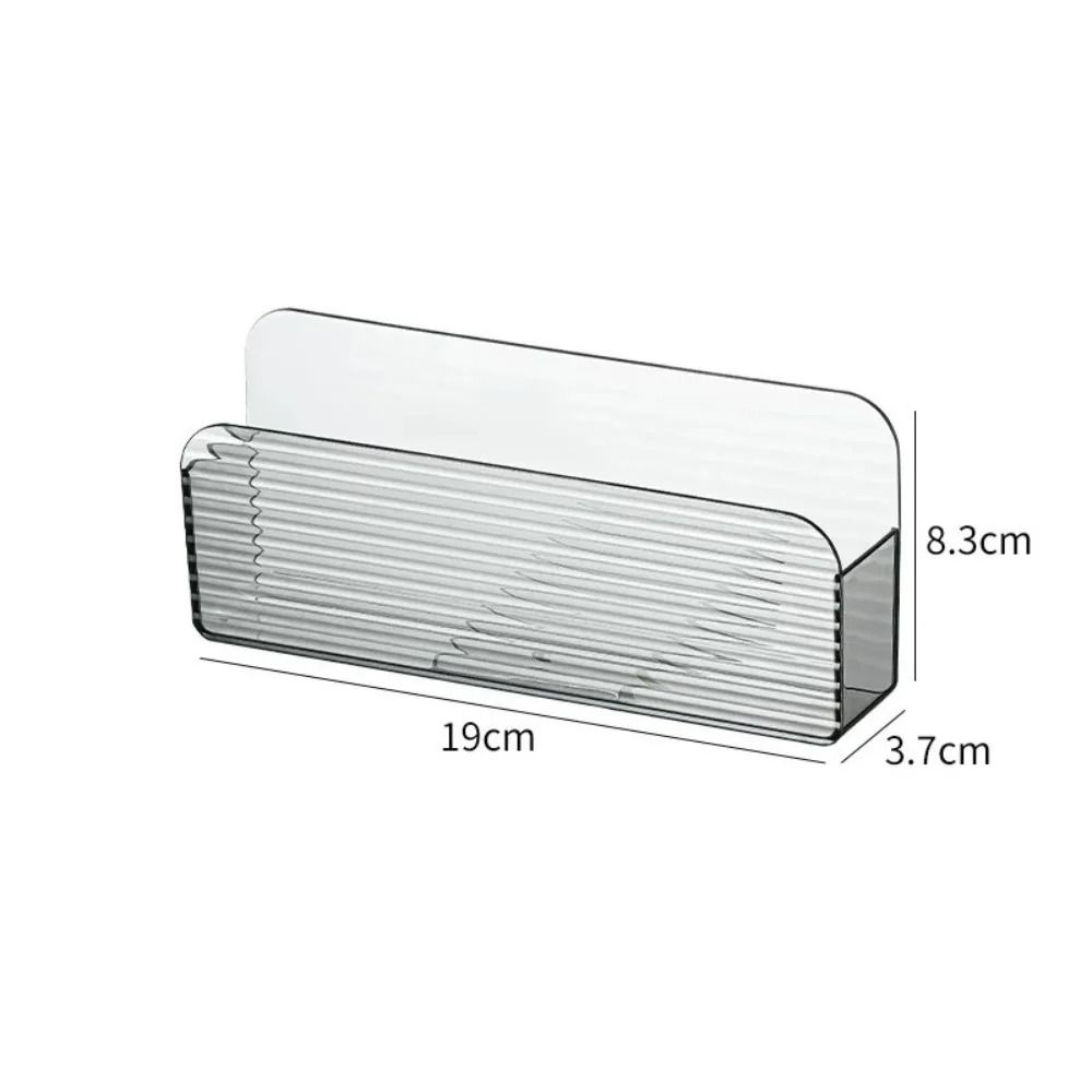 Wall Mounted Remote Control Storage Box Transparent Acrylic Organizer Shelf