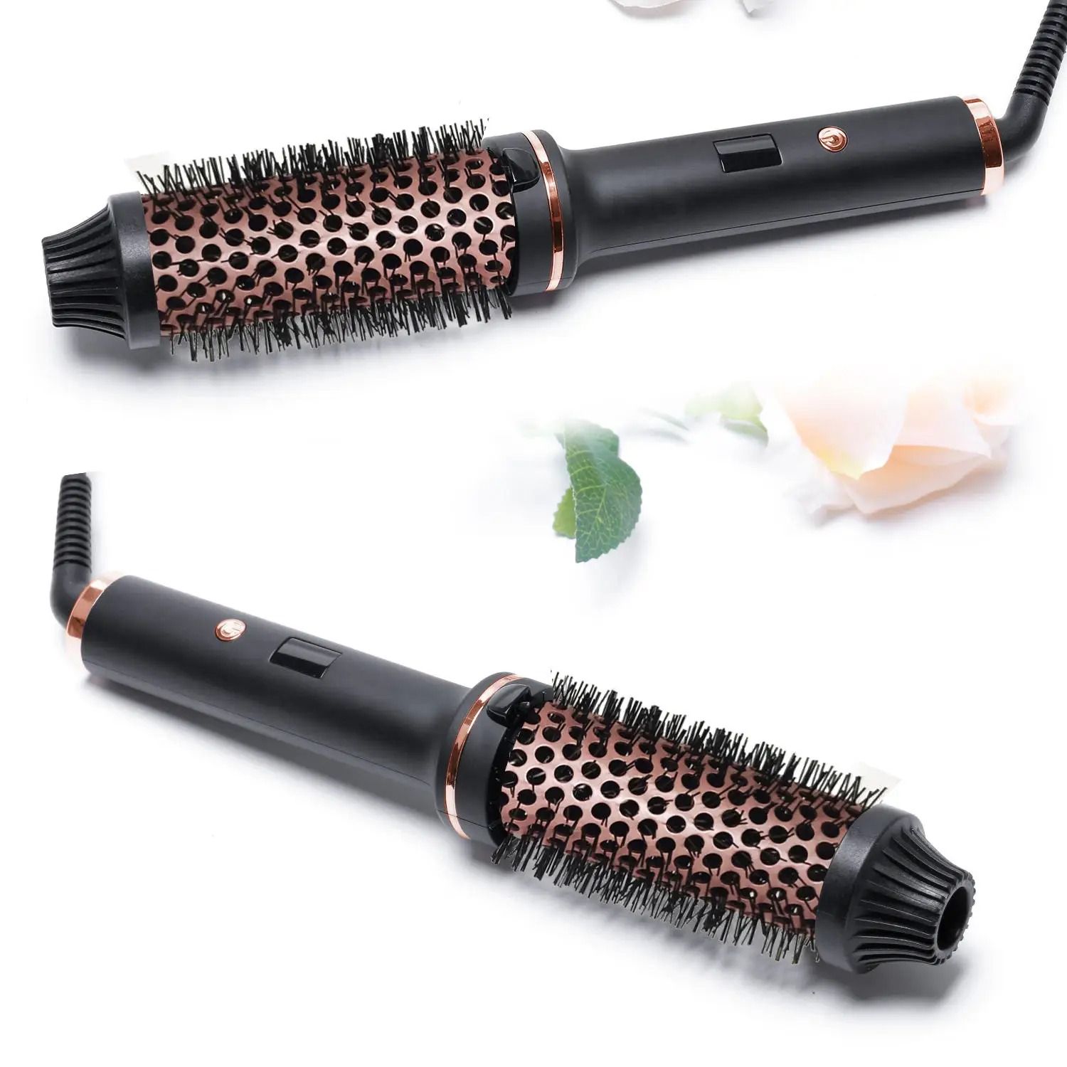 Hair Curler Rotating Brush Heat Hair Straightener Hot Comb Round Brush