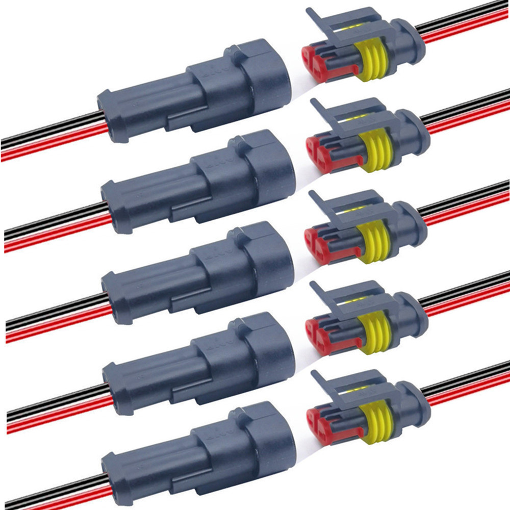 Waterproof Electrical Connector 10Pcs Quick Connect Wire Terminals for Cars Boats RVs