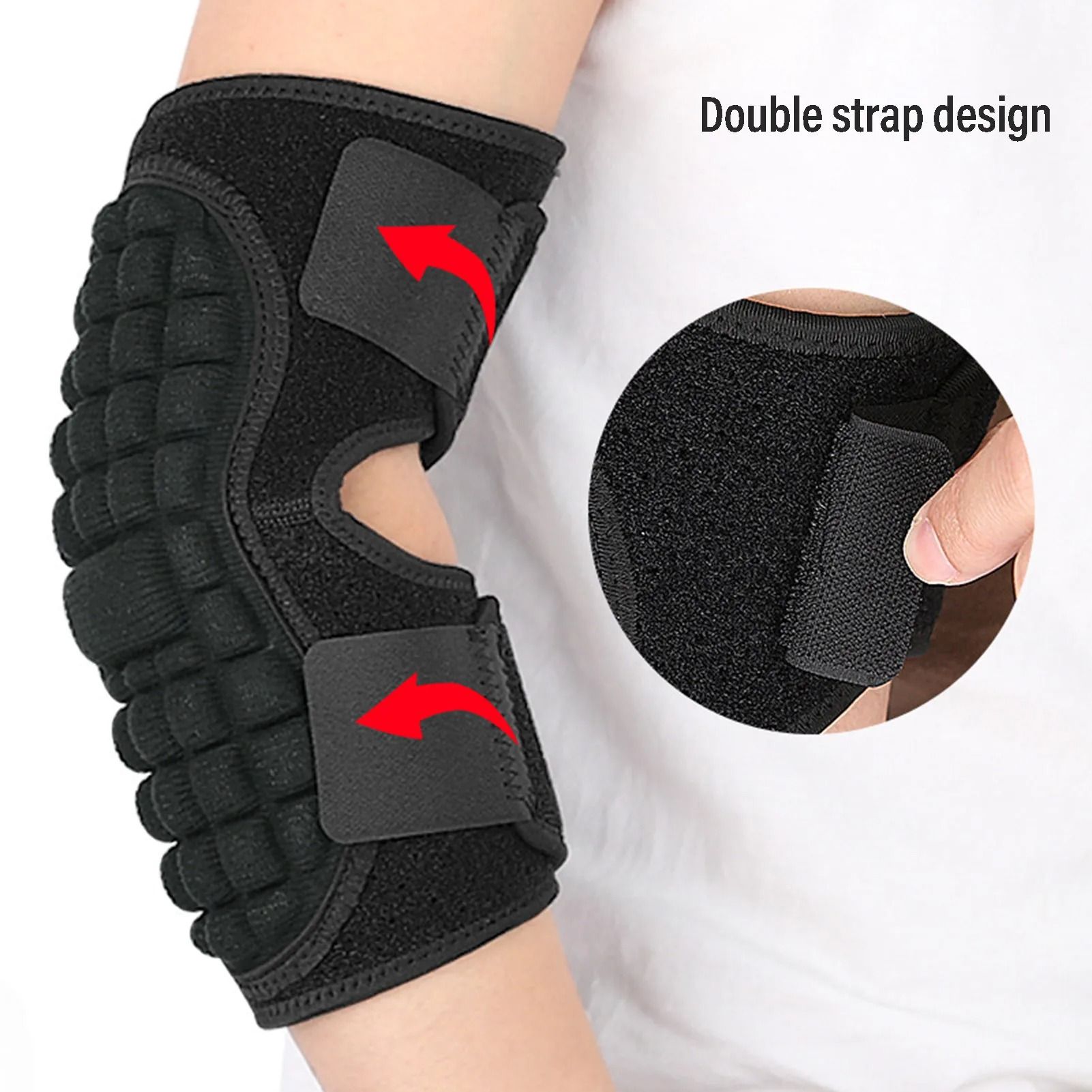 Compression Elbow Sleeve with Honeycomb Support for Sports Running and Fitness