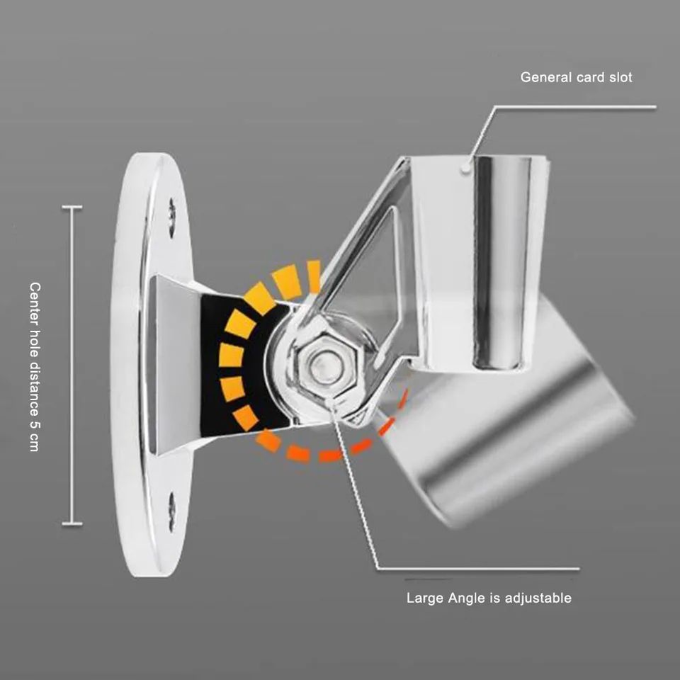 Adjustable Wall-Mounted Shower Head Holder – Universal Handheld Sprayer Bracket with Secure Fixed Base