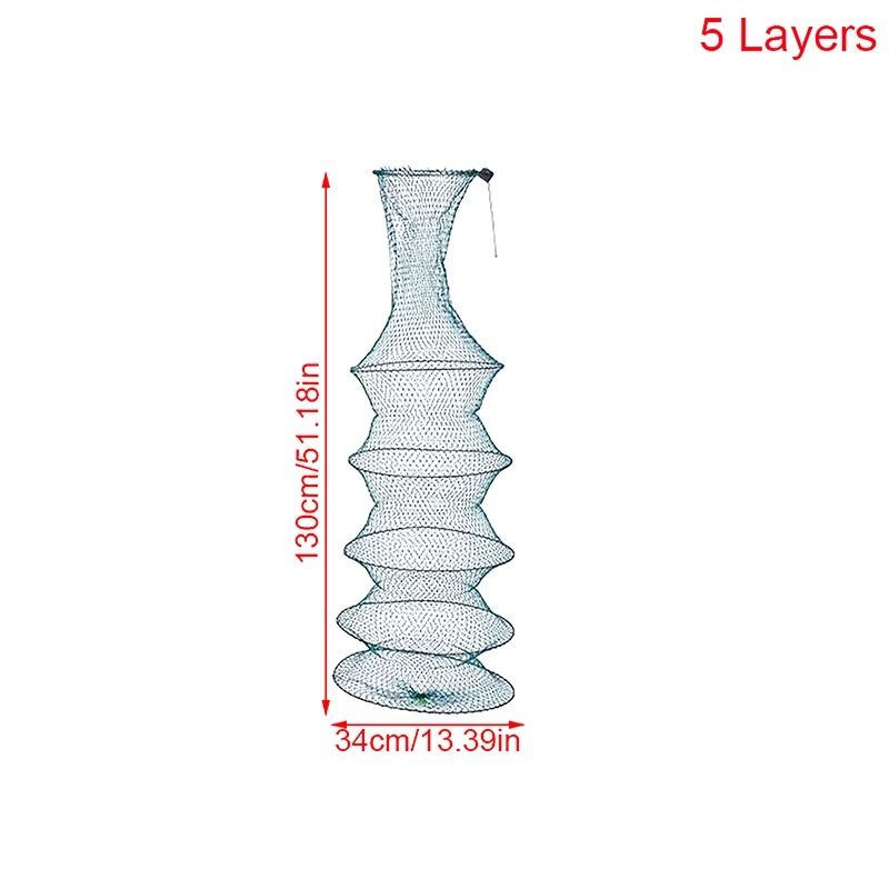 Collapsible Nylon Fishing Net Bag Shrimp and Fish Cage