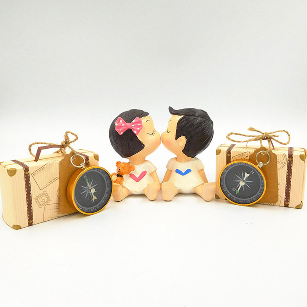 Vintage Pocket Compass Keychain for Outdoor Adventures  Lightweight & Portable Travel Accessory