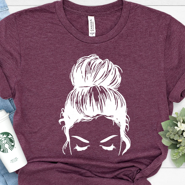 Messy Bun Mom Shirt Cute Mom Life Tee Mothers Day Gift