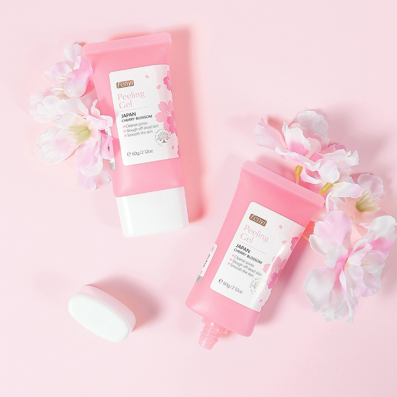 Facial Exfoliating Cherry Blossom Peeling Gel, Moisturizing Tender Body Cleansing Skin Care