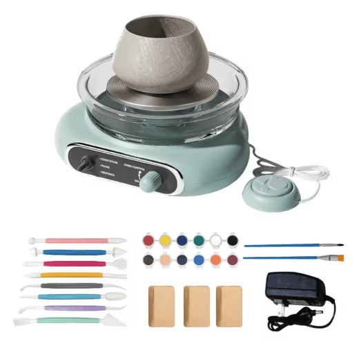 SpinCraft Electric Pottery Wheel Kit – Compact Electric Pottery Wheel for DIY Ceramic Art