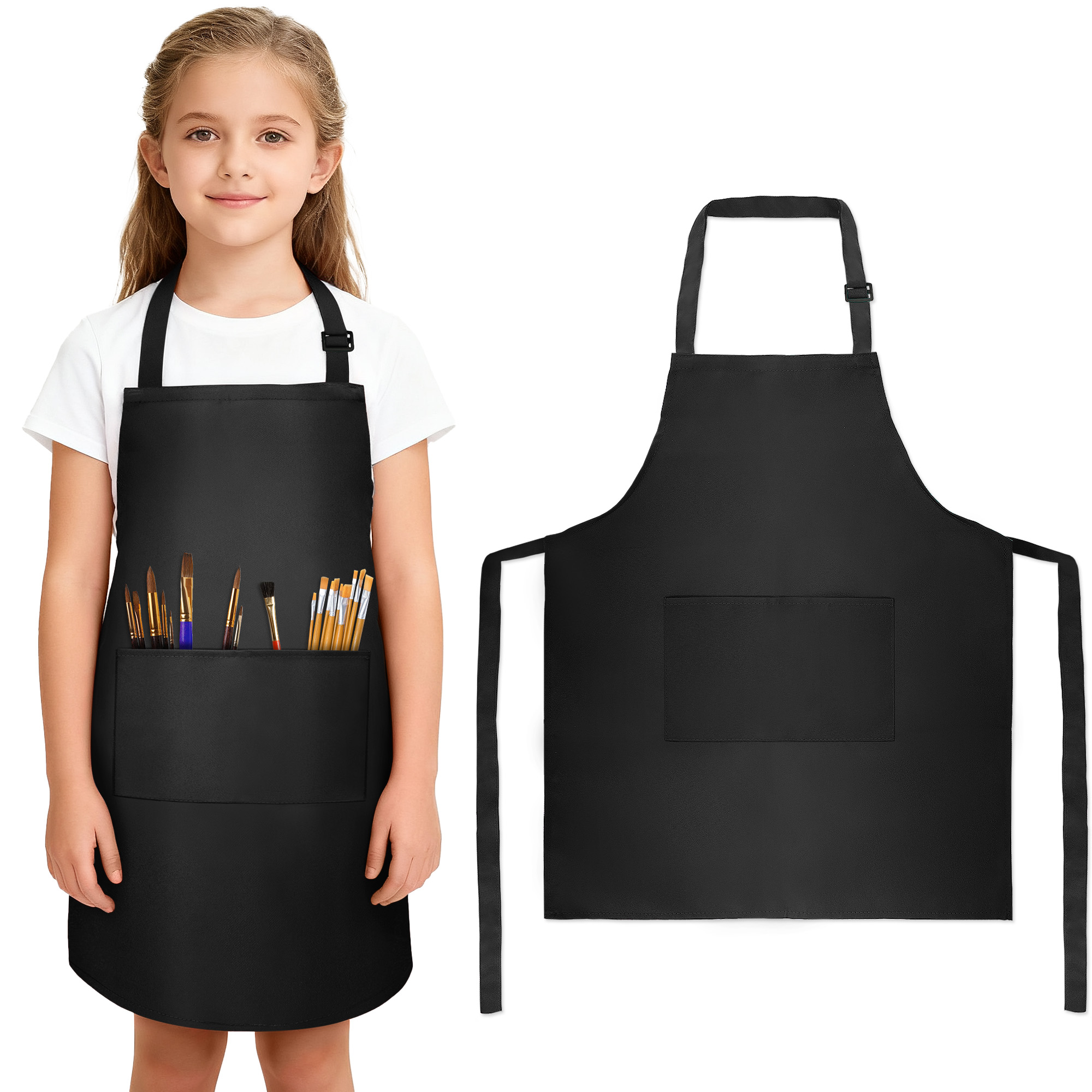 Childrens Apron for Cooking, Baking, Painting, and Training Durable Kids Apron for Home Cleaning Tools