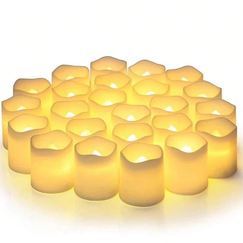 24-Piece Red Shell Flameless LED Tea Lights