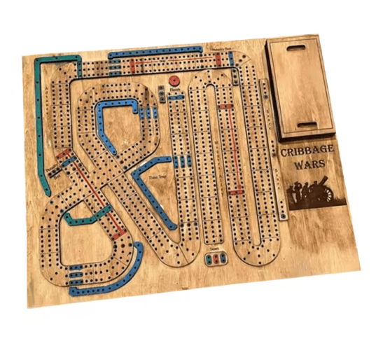 Classic Traditional Wooden Cribbage Board Game Set