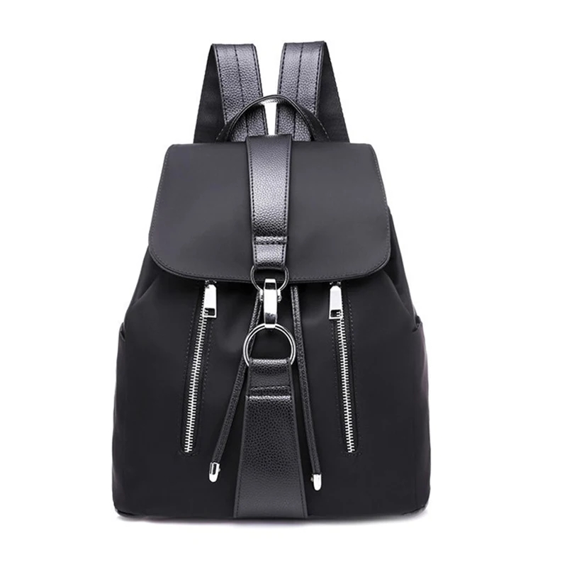 High Capacity Nylon Women Backpack Stylish Travel School Bag