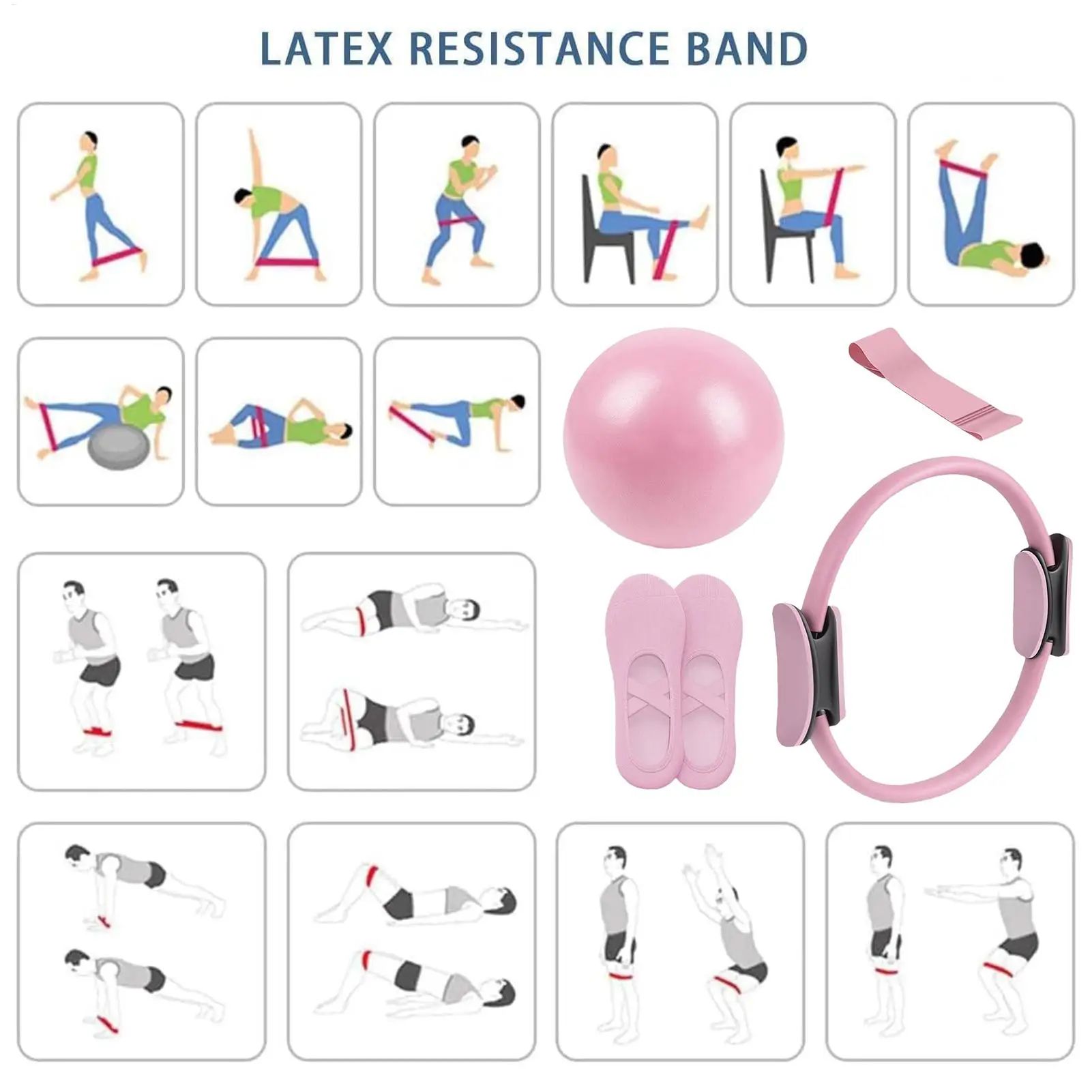 Pilates Ball and Ring Set